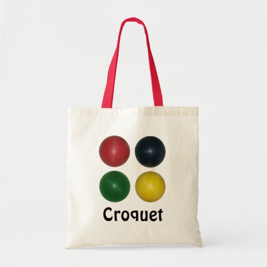 Vier Croquet Balls Tote Bag (Voorkant)