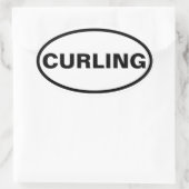 VIER "CURLING" OVALE STICKER (Tas)