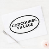 VIER CURVillage Ovale Sticker (Envelop)