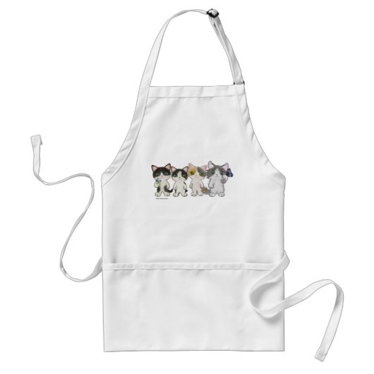 Vier Cute Cats Standaard Schort (Voorkant)