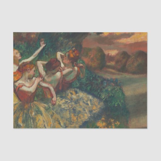 Vier dansers, Degas Art Tissuepapier (Voorkant)