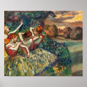 Vier dansers Edgar Degas Poster