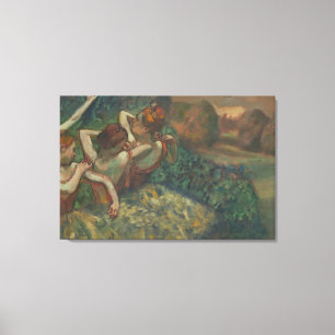 Vier dansers, impressionistische schilderkunst, Ed Canvas Afdruk