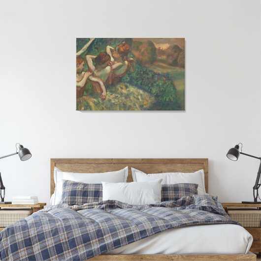 Vier dansers, impressionistische schilderkunst, Ed Canvas Afdruk (Insitu (Slaapkamer))