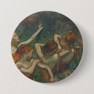 Vier dansers, impressionistische schilderkunst, Ed Ronde Button 7,6 Cm