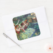Vier dansers van Degas Vierkante Sticker (Envelop)