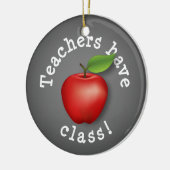 Vier dat leraren klasse hebben! keramisch ornament (Links)