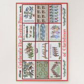 Vier de 12 dagen van Kerstmis Legpuzzel (Verticaal)
