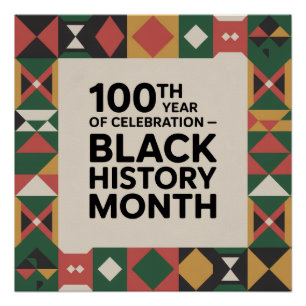 Vier de Black History Month-evenement Perfect Poster