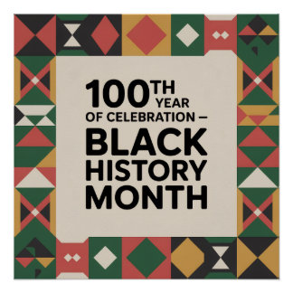 Vier de Black History Month-evenement  Perfect Poster