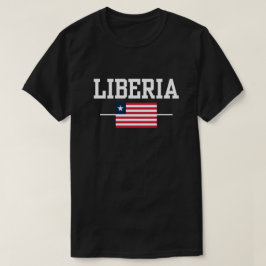 Vier de cultuur van Liberia Vlag T-shirt