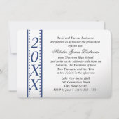 Vier de foto van het Afstuderen Blauw Afstuderen Kaart (Achterkant)