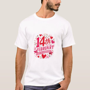 Vier de liefde met de symbolen van 14 februari t-shirt