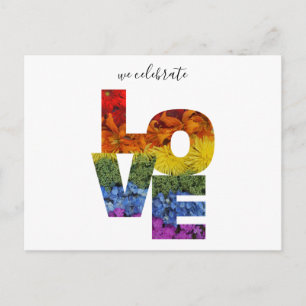 Vier de liefde van bloemen briefkaart
