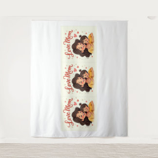 Vier de liefde van mama met een gezellige wandkleed