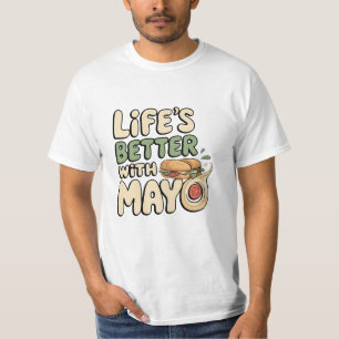 Vier de liefde van Mayo met Schattig kunstwerk T-shirt