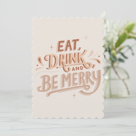 "Vier de magie van Kerstmis met ons!" Kaart (Staand voorkant)