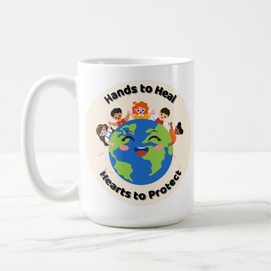 Vier de Mok van Earth Day met Kinder en glimlachen (Links)