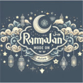 Vier de ramadan met Ramadan ModeOn Sticker (Voorkant)