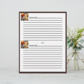 Vier dessertpanel op Chocolate Brown Recipe-Kaarte (Staand voorkant)