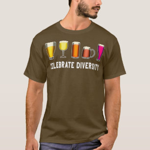 Vier Diversiteit Ambacht Bier Design Bier T-shirt