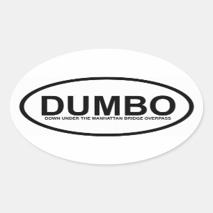 VIER "DUMBO" OVALE STICKER