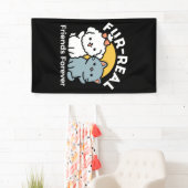 Vier echte vrienden voor altijd | Schattige kat en Spandoek (Insitu)