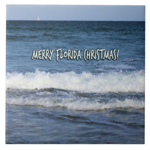 Vier een Florida-stijl Kerstmis Tegeltje