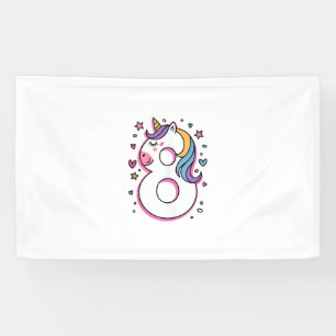 Vier een gelukkig 8 jaar oud verjaardagsfeest voor spandoek