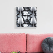 Vier - een gezichtspuzzel van een man canvas afdruk (Insitu (Woonkamer))
