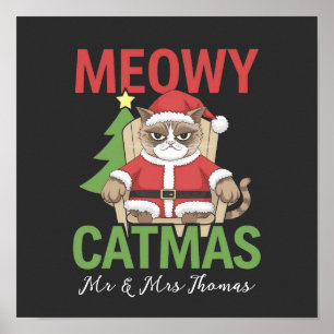 Vier een 'Poesige Kerstmis' De Perfecte Kerst Poster