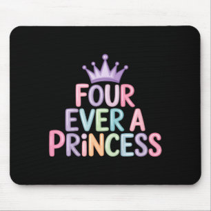 Vier een prinses 4e verjaardag meisjes 4 jaar oud muismat