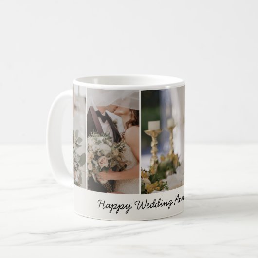 "Vier eeuwige liefde - Jubileum foto Mok" Koffiemok (Voorkant links)