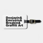 Vier elementen van de Hip Hop Bagagelabel (Voorkant horizontaal)