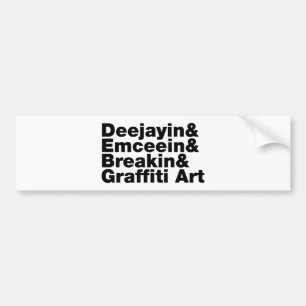 Vier elementen van de Hip Hop Bumpersticker