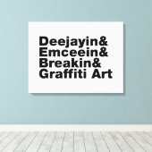 Vier elementen van de Hip Hop Canvas Afdruk (Insitu (Houten vloer))