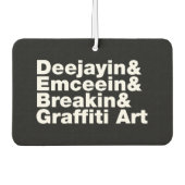 Vier elementen van de Hip Hop Luchtverfrisser (Voorkant)