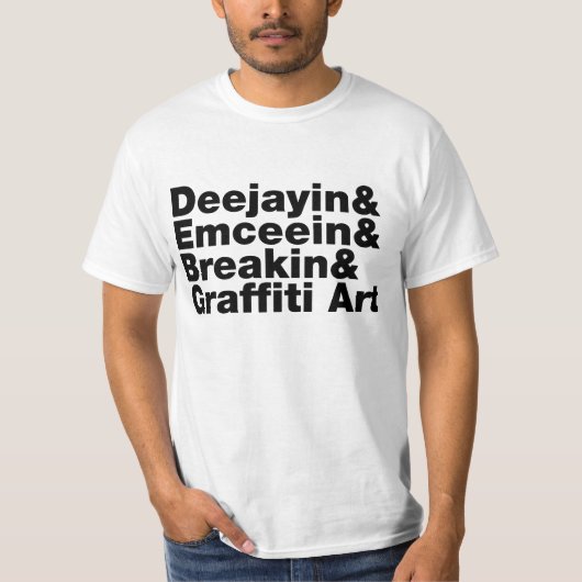 Vier elementen van de Hip Hop T-shirt (Voorkant)
