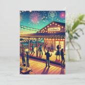 Vier elk geleen Custom Feest Kaart (Staand voorkant)