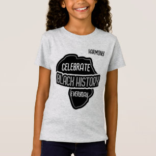 Vier elke dag ZWARTE geschiedenis T-shirt