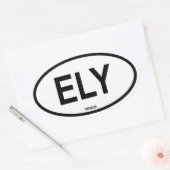 VIER Ely, Nevada Ovale Sticker (Envelop)