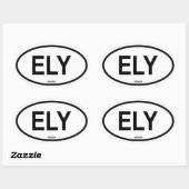 VIER Ely, Nevada Ovale Sticker (Vel)