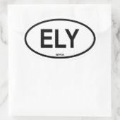VIER Ely, Nevada Ovale Sticker (Tas)
