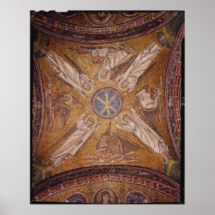 Vier engelen met de symbolen van de poster