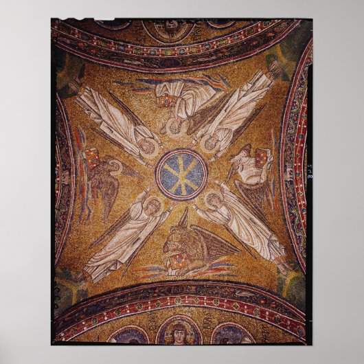 Vier engelen met de symbolen van de poster (Voorkant)