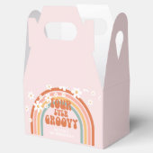 Vier Ever Groovy Retro regenboog 4e verjaardag Bedankdoosjes (Geopend)