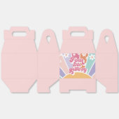 Vier Ever Groovy Retro Sunshine Rainbow Daisy Bedankdoosjes (Ongevouwen)