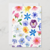 Vier Ever Wild Spring Wildflower 4e verjaardag Kaart (Achterkant)