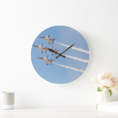 Vier F-16 Duistenvogels vliegen in nauwe formatie Grote Klok (Huis)