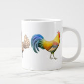 Vier Fancy Roosters Mok (Rechts)